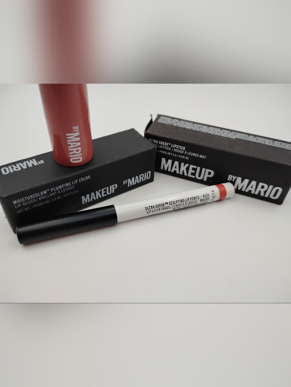 Makeup By Mario Neutral & Brown Lipsticks & Lip Serum Bundle
